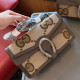 Khaki Daily Letters Patchwork Bags
