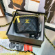 Black Daily Solid Color Patchwork Zipper Bags