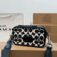 Black White Daily Letters Patchwork Zipper Contrast Bags