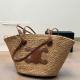 Khaki Vacation Letters Patchwork Weave Bags