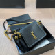 Black Casual Letters Patchwork Chains Texture Bags