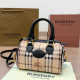 Black Casual Plaid Patchwork Zipper Contrast Bags