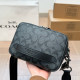 Black Casual Letters Patchwork Zipper Contrast Bags