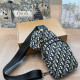 Blue Black Casual Letters Patchwork Zipper Contrast Bags