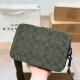 Army Green Casual Letters Patchwork Zipper Contrast Bags