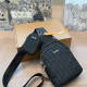 Black Street Letters Patchwork Zipper Contrast Bags