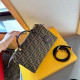 Brown Casual Letters Patchwork Zipper Contrast Bags