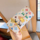 White Casual Letters Gradient Patchwork Chains Bags