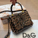 Brown Casual Leopard Patchwork Contrast Bags