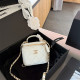White Daily Solid Color Patchwork Zipper Texture Bags