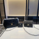 Black Celebrities Letters Patchwork Chains Embossed Bags