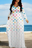Black Casual Colorblock Flowers Print Pocket Contrast O Neck Printed Dresses