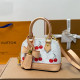 White Casual fruit Patchwork Zipper Bags