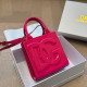 Rose Red Casual Letters Patchwork Embossed Bags