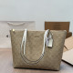 Apricot Daily Letters Patchwork Zipper Contrast Bags