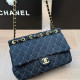 Golden Blue Celebrities Solid Color Patchwork Chains Texture Bags