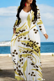 Black Casual Colorblock Flowers Print Pocket Contrast O Neck Printed Dresses