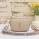 Khaki Daily Letters Zipper Bags