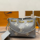 Blue Casual Letters Patchwork Contrast Embossed Bags