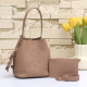 Khaki Daily Letters Zipper Bags