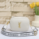 White Daily Letters Zipper Bags