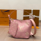 Pink Casual Letters Patchwork Contrast Bags