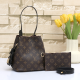 Brown Daily Letters Zipper Bags