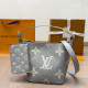 Blue Casual Letters Patchwork Contrast Bags