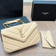 Light Yellow Casual Letters Patchwork Chains Texture Bags