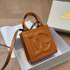 Brown Daily Letters Patchwork Embossed Bags