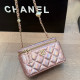 Pink Casual Gradient Pearls Decor Zipper Bags