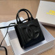 Black Daily Letters Patchwork Embossed Bags