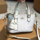 White Casual Letters Patchwork Zipper Contrast Bags