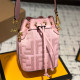 Pink Casual Letters Draw String Patchwork Bags