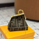 Brown Daily Letters Patchwork Contrast Bags