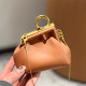 Brown Casual Solid Color Patchwork Chains Bags