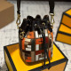 Black Casual Letters Draw String Patchwork Contrast Bags