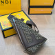 Brown Daily Letters Patchwork Zipper Bags