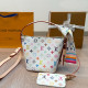 White Daily Letters Gradient Patchwork Adjustable Bags