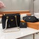 Black Casual Letters Patchwork Zipper Texture Bags