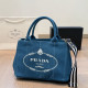 Blue Casual Letters Patchwork Contrast Bags