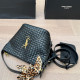 Black Daily Letters Patchwork Texture Bags