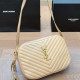 Light Yellow Daily Letters Zipper Texture Tassel Bags