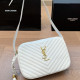 White Daily Letters Zipper Texture Tassel Bags