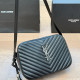 Black Casual Letters Patchwork Zipper Texture Tassel Bags