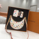 White Street Letters Gradient Patchwork Zipper Bags
