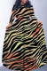Tangerine Red Casual Striped Print Leopard Pocket With Belt O Neck Printed Dresses
