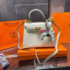 White Celebrities Solid Color Patchwork Bags(Accessories Color Random)