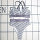 Purple Sexy Letters Patchwork Swimwears