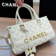 White Casual Letters Patchwork Zipper Texture Bags